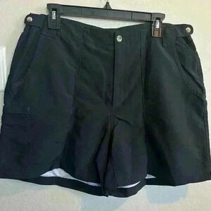 Columbia Shorts Womens Large Black PFG Performance Fishing Gear